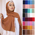 New Long Solid Colorful Soft Chiffon Hijab Elegant Scarf Wrap Lightweight Islamic Head Wear Escharpe Shawls Headband Stole Muslim Hijabs Wrap Headscarf Scarves Colors For Women