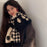 New Luxury Winter Soft Wool Knitted White and Black Double-sided Smiley Face Scarf Head Wraps Shawls Hijabs Shawls Escharpe Elegant Shawl For Female
