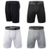 New Male Fitness Quick-Drying Tight Shorts Elastic Compression Leggings Training Pants Men Running Shorts Comfort Black Gray Mens Running Compression Pants Workout Cool Quick Dry Sports Shorts for Running Athletic Underwear
