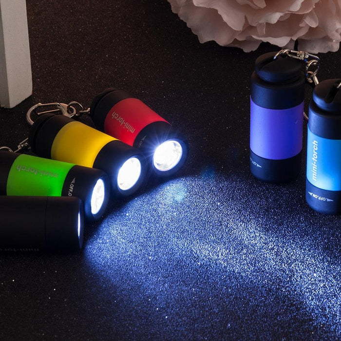 New Mini LED Waterproof Flashlight Key Chains Lamp Pocket Keychain Torch Keychain Flashlight Portable Ultra bright Little LED Light