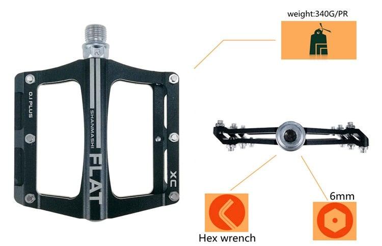 New mountain bike 8 Colors Platform Alloy Road Bike Pedals Ultralight Bicycle Pedal Bike Accessories  Sealed Bearing Mountain Bicycle Flat Pedals Lightweight Aluminum Alloy Wide Platform Cycling Pedal Universal Lightweight Aluminum Alloy