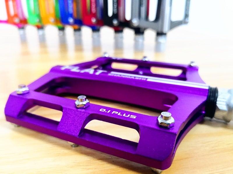 New mountain bike 8 Colors Platform Alloy Road Bike Pedals Ultralight Bicycle Pedal Bike Accessories  Sealed Bearing Mountain Bicycle Flat Pedals Lightweight Aluminum Alloy Wide Platform Cycling Pedal Universal Lightweight Aluminum Alloy