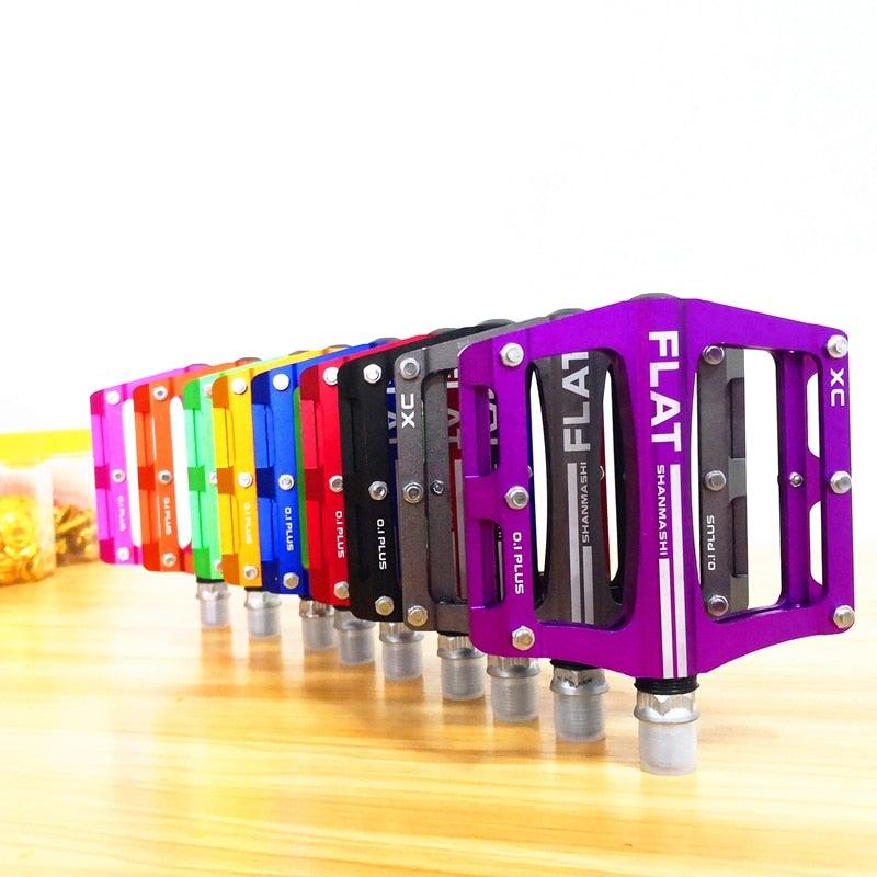 New mountain bike 8 Colors Platform Alloy Road Bike Pedals Ultralight Bicycle Pedal Bike Accessories  Sealed Bearing Mountain Bicycle Flat Pedals Lightweight Aluminum Alloy Wide Platform Cycling Pedal Universal Lightweight Aluminum Alloy