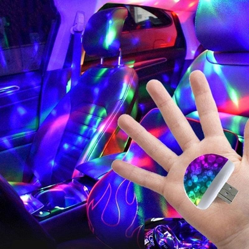 NEW Multi Color USB LED Car Interior Lighting Kit Atmosphere Light Neon Colorful Lamps LED Interior Car Lights Atmosphere Light Car Interior Ambient Lights Chargeable USB Plug Multicolor Neon Accent Lighting Kit Wireless Interesting Portable Accessories