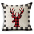 New Plaid Christmas Linen Pillowcase Xmas Series Cushion Cover Case Pillow Custom Square Pillowcase Cushion Cover Thrown Linen Pillowcase Christmas Gift 45X45CM