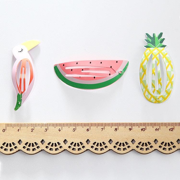 New Printed Cute Cartoon Fruit BB Clips Hairpins Girls Hair Accessories Children Headwear Baby Hair Clips Headdress Gorgeous Hair Accessories For Girls