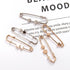 New Simple Trendy Popular Rhinestone Decoration Buckle Lapel Pin Brooches Women Cardigan Coat Sweater Costume Safety Pin Jewelry Brooches and Pins for Women in Multiple Styles Beautiful Safety Pins for Clothing
