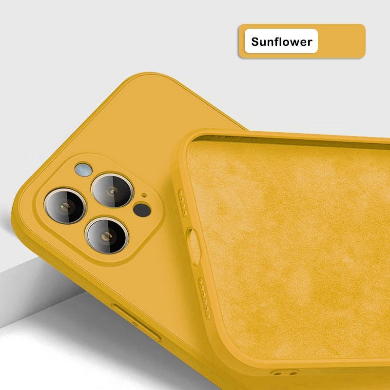 New Soft Silicone Square Phone Case For iPhone 14 13 Pro Plus Shockproof Back Cover Full Camera Lens Protective Slim Soft Shockproof Phone Case for Women