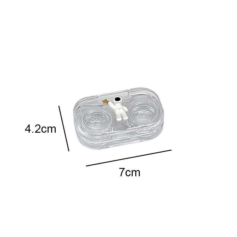 Transparent Suction Stick Container Set Portable Contact Lens Box For Women Travel Contact Lenses Case Contact Box Holder Container Outdoor Mini Contact Lens Storage