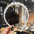 Simulation Pearl Hairbands Women Hair Accessories Korean Handmade Bow Flower Hoops Headband Wedding Ornaments Gorgeous Hair Accessories For Women