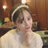 Simulation Pearl Hairbands Women Hair Accessories Korean Handmade Bow Flower Hoops Headband Wedding Ornaments Gorgeous Hair Accessories For Women