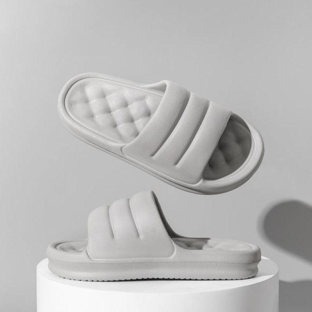 New Thicker EVA Sofa Slides Sole Soft Indoor Slippers Men Women Anti-Slip Sandals Summer Bathroom Platform Shoes Open Toe Soft Slippers Thick Lightweight Non-Slip Shower Bath Cloud Slides Pool Gym House Sandals