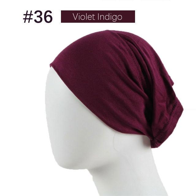 New Winter Autumn Soft Solid Color Inner Hijab  Cap Lightweight Muslim Turban Elegant Hijab Caps Hat Islam Under Scarf  Undercap Bonnet Color Soft Jersey Stretch Hijab's Tube Cap Hat Hijab Bonnet Muslim Women Scarf Turbans Head For Women