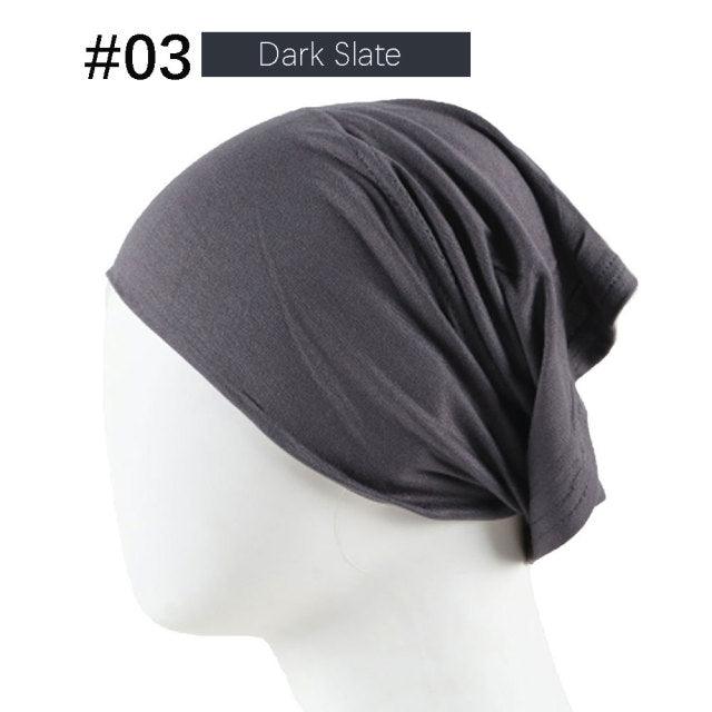 New Winter Autumn Soft Solid Color Inner Hijab  Cap Lightweight Muslim Turban Elegant Hijab Caps Hat Islam Under Scarf  Undercap Bonnet Color Soft Jersey Stretch Hijab's Tube Cap Hat Hijab Bonnet Muslim Women Scarf Turbans Head For Women