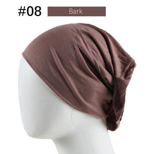 New Winter Autumn Soft Solid Color Inner Hijab  Cap Lightweight Muslim Turban Elegant Hijab Caps Hat Islam Under Scarf  Undercap Bonnet Color Soft Jersey Stretch Hijab's Tube Cap Hat Hijab Bonnet Muslim Women Scarf Turbans Head For Women