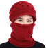 New Winter Balaclava Beanies Mother Hat Women Warm Thick Skellies Riding Outdoor Hats Gorgas Stripes Beanie Cap Mask Scarf Hat Set Outdoor Sport Warm Beanies Hat For Men Knitted Hats Bandana Hiking Camping Kid Neck Warmer Cap
