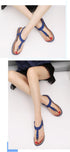 New Women Sandals Flat Heel Summer Casual Flip Flops Single Ladies Shoes Woman Soft Sole Slippers Summer Casual Flat Ankle T-Strap Thong Elastic Comfortable Flip Flops Beach Shoes Sandal