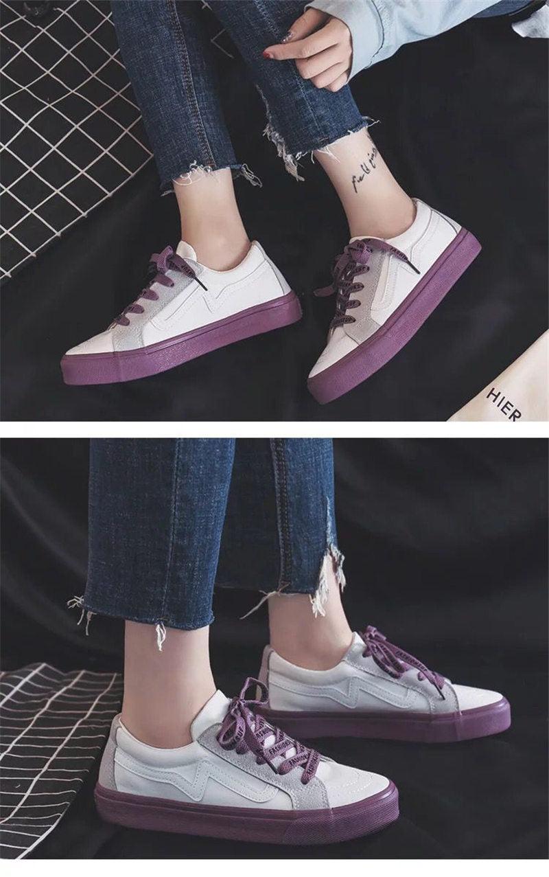 New Women Sneaker Fashion Breathble Vulcanized Shoes Platform Lace Up Casual White Tenis Sneakers Women Play Fashion Sneaker Low Top Elastic Canvas Flat Sneakers