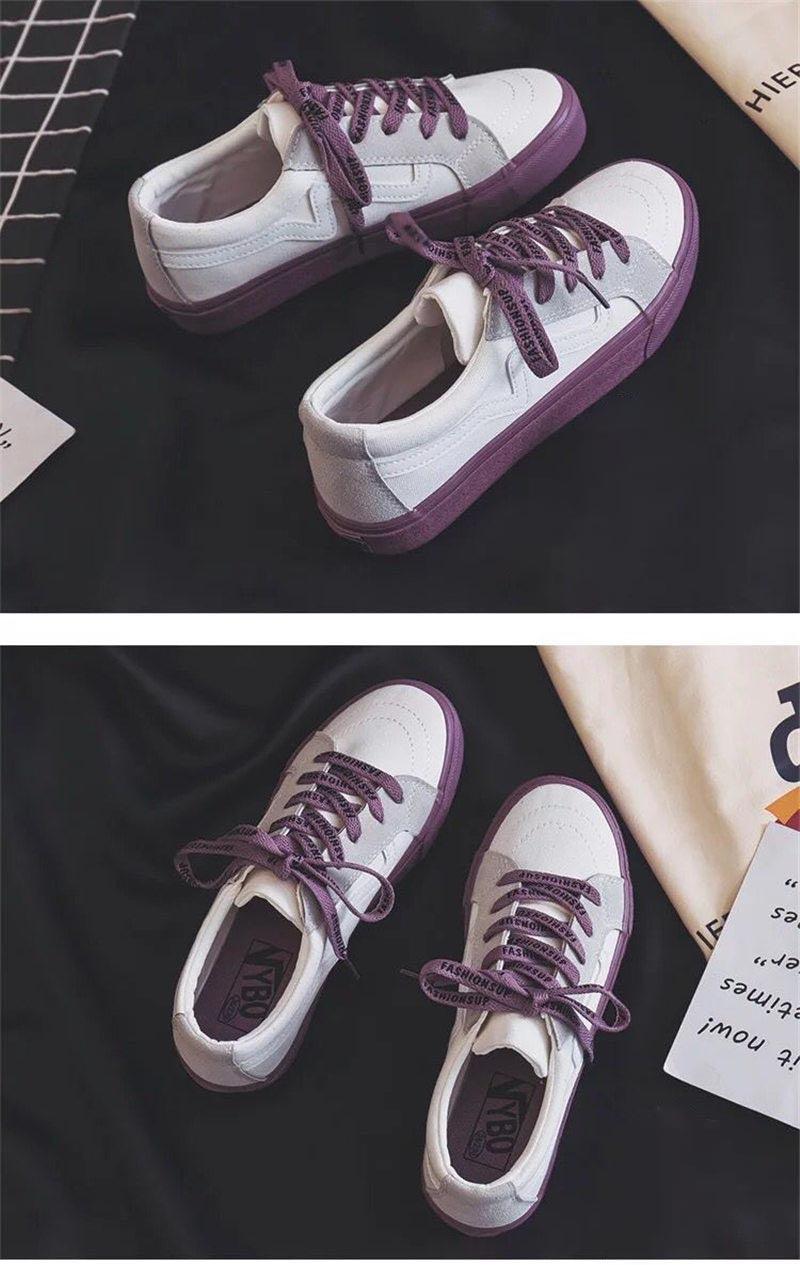 New Women Sneaker Fashion Breathble Vulcanized Shoes Platform Lace Up Casual White Tenis Sneakers Women Play Fashion Sneaker Low Top Elastic Canvas Flat Sneakers