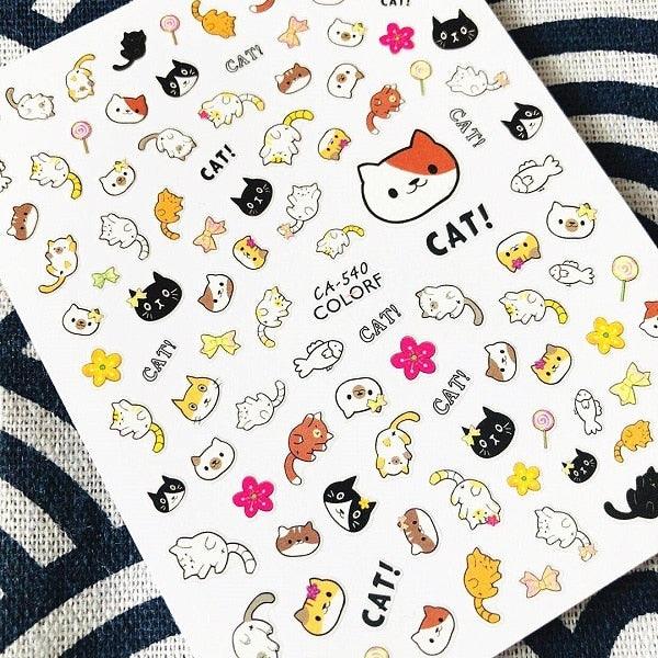 Newest Cats 3D Nail Art Sticker Decal Template Nail Tool Decorations Cute Nail Stickers for Kids and Little Girls Sheets Self Adhesive Nail Art Stickers 3D Animal Nail Decals Nail Art Decoration Set Including Cat Dog Strawberry Bear Chick Bunny Pat - ALLURELATION - 3D Nail, 3D Nail Art, 554, Animal Nail, Art Decoration, Decal, DIY Nail Art, manicure, Nail Art, Nail Stickers, Self Adhesive Nail, self-adhesive, sticker edge, Template Nail, top coat - Stevvex.com