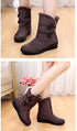 Non-Slip Snow Boots New Womens Warm Winter Boots Waterproof Shoes Winter Women Shoes Plus Velvet Cotton Boots Warm Lining Comfortable Non Slip Ankle Booties Outdoor Hiking Walking Platform Shoes