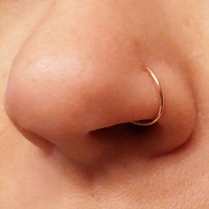 Nose Ring Clips Septum Ring Hoop Cartilage Tragus Helix Small Piercing Nose Rings Hoop Cartilage Earring Helix Tragus Conch Rook Snug Helix Tragus Ear Piercing Jewelry Stainless-Steel Piercing Cartilage Rook Earrings For Women Body Jewelry Accessories