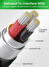 Nylon Braid 4 Poles 3.5MM Audio Aux Cable Jack For Headphone Speaker Line  Car PC Mp3 Mp4