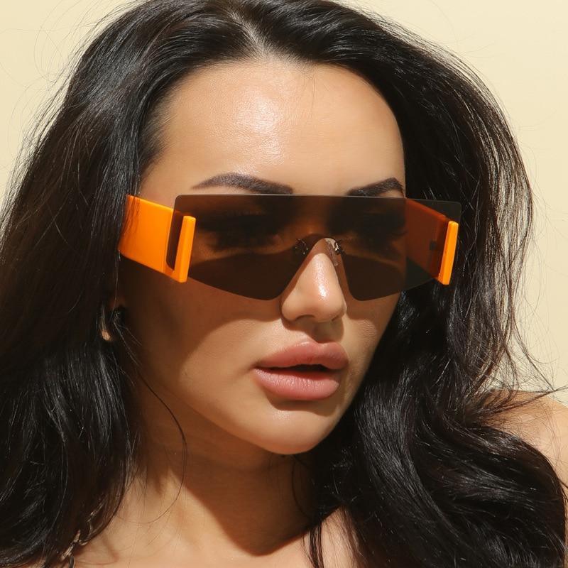 Oversized Rimless Mirrored Sunglasses for Women Men Attractive New Rimless Shield Cat Eye Style Sunglasses For Women  Oversized Sunglasses For Men New Stylish  Vintage Shades For Ladies