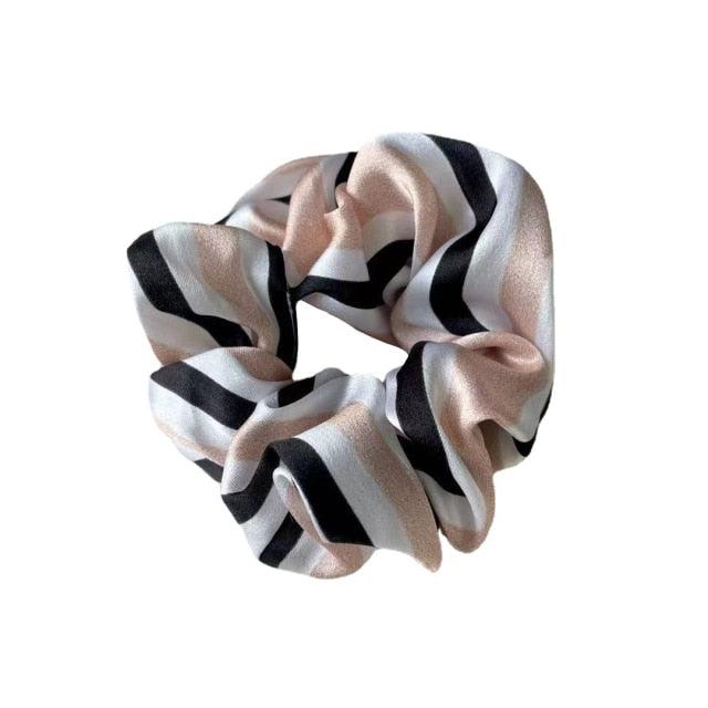 Oversized Scrunchies For Women Solid Headband Silk Rubber Bands Satin Elastic Ties Hair Accessories Ponytail Holder Accessories for Women Girls