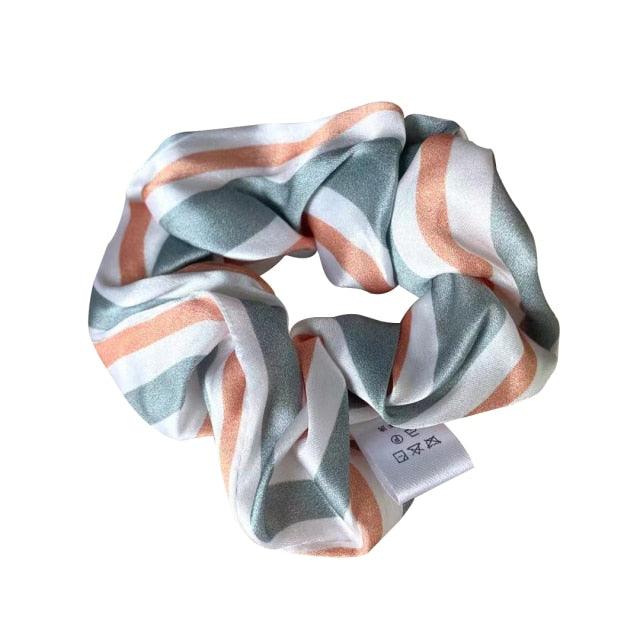 Oversized Scrunchies For Women Solid Headband Silk Rubber Bands Satin Elastic Ties Hair Accessories Ponytail Holder Accessories for Women Girls