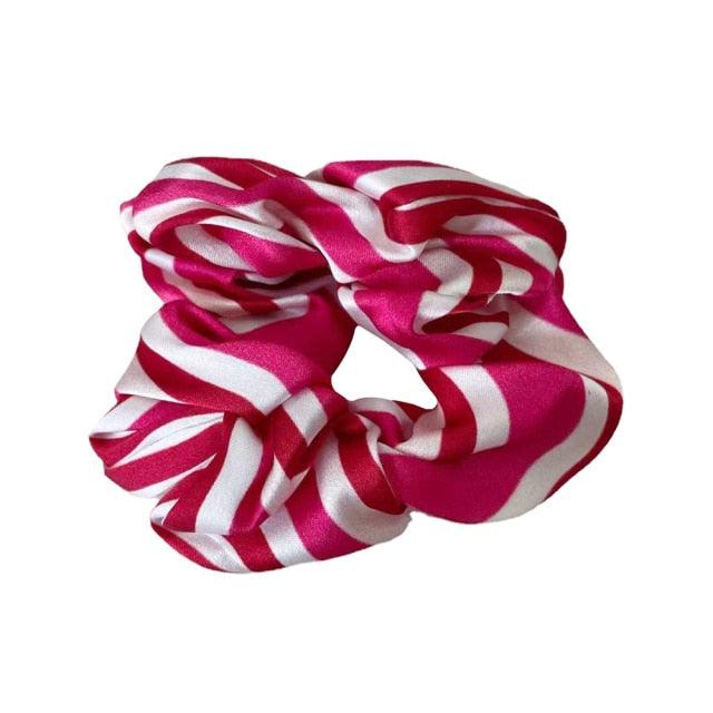 Oversized Scrunchies For Women Solid Headband Silk Rubber Bands Satin Elastic Ties Hair Accessories Ponytail Holder Accessories for Women Girls
