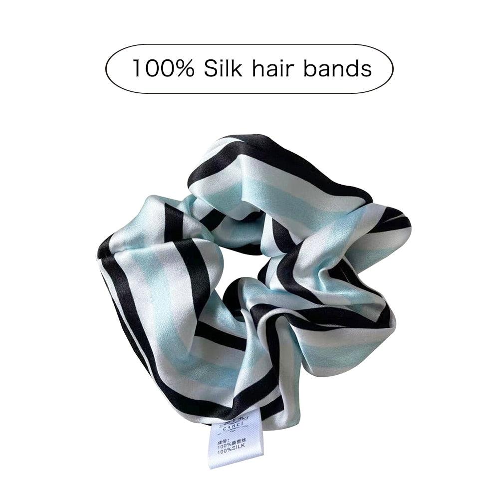 Oversized Scrunchies For Women Solid Headband Silk Rubber Bands Satin Elastic Ties Hair Accessories Ponytail Holder Accessories for Women Girls