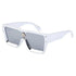 Oversized Square Shape Sunglasses For Women & Men New  Luxury Design Sun Glasses For Female New Fashionable  Large Frame Silver Mirror Eyewear