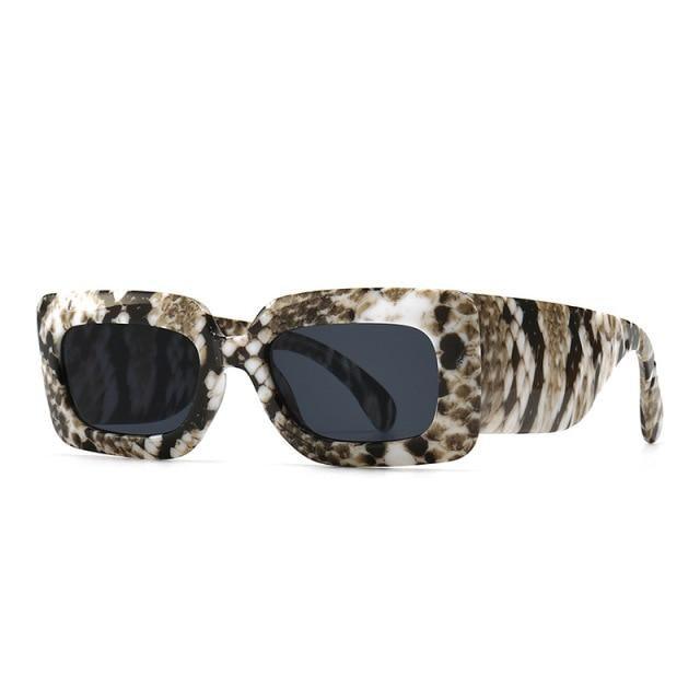 Oversized Square Sunglasses Classic Square Sunglasses For Men & Women Sun Glasses In Snake Pattern For Traveling Shades Female