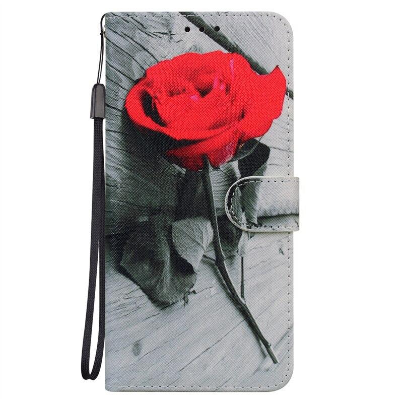 Painted Wallet Card Leather Flip Cover for Xiaomi Redmi10C 10 C 10A Phone Case Cute Colorful Painted Premium PU Leather Flip Cover with Card Holder Phone Case for Xiaomi