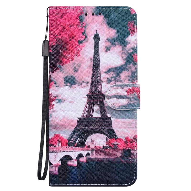 Painted Wallet Card Leather Flip Cover for Xiaomi Redmi10C 10 C 10A Phone Case Cute Colorful Painted Premium PU Leather Flip Cover with Card Holder Phone Case for Xiaomi