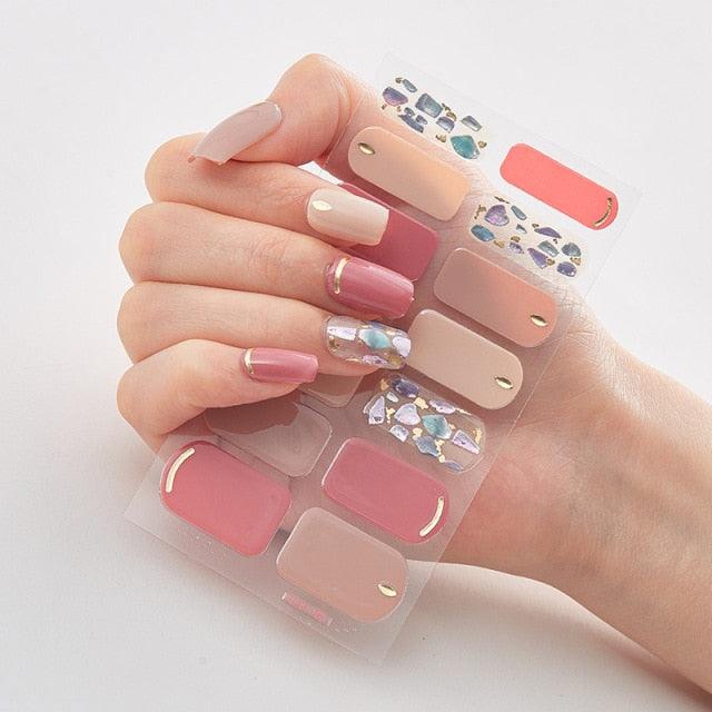 Patterned Nails With Creative Nail Polish Nail Polish Stickers Temporary Tattoos Kids Nails Art Decoration Nail Strips Shiny French Tip Guides Stickers French Nail Stickers Form Fringe Guides for Decoration Stencil Tools - ALLURELATION - 554, Creative Nail, curved nail stickers, DIY Decoration, French Nail, French Nail Stickers, Nail Art, Nail Polish, Nail Polish Stickers, Nail Stickers, Nail Strips, Nail Tips, Nails Art Decoration, non-toxic, Patterned Nails - Stevvex.com