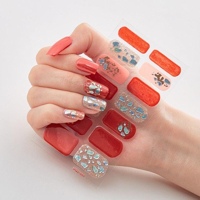 Patterned Nails With Creative Nail Polish Nail Polish Stickers Temporary Tattoos Kids Nails Art Decoration Nail Strips Shiny French Tip Guides Stickers French Nail Stickers Form Fringe Guides for Decoration Stencil Tools - ALLURELATION - 554, Creative Nail, curved nail stickers, DIY Decoration, French Nail, French Nail Stickers, Nail Art, Nail Polish, Nail Polish Stickers, Nail Stickers, Nail Strips, Nail Tips, Nails Art Decoration, non-toxic, Patterned Nails - Stevvex.com