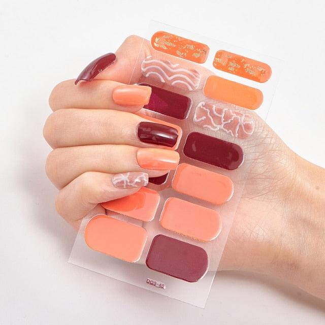 Patterned Nails With Creative Nail Polish Nail Polish Stickers Temporary Tattoos Kids Nails Art Decoration Nail Strips Shiny French Tip Guides Stickers French Nail Stickers Form Fringe Guides for Decoration Stencil Tools - ALLURELATION - 554, Creative Nail, curved nail stickers, DIY Decoration, French Nail, French Nail Stickers, Nail Art, Nail Polish, Nail Polish Stickers, Nail Stickers, Nail Strips, Nail Tips, Nails Art Decoration, non-toxic, Patterned Nails - Stevvex.com