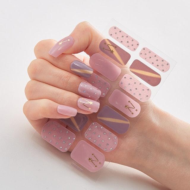 Patterned Nails With Creative Nail Polish Nail Polish Stickers Temporary Tattoos Kids Nails Art Decoration Nail Strips Shiny French Tip Guides Stickers French Nail Stickers Form Fringe Guides for Decoration Stencil Tools - ALLURELATION - 554, Creative Nail, curved nail stickers, DIY Decoration, French Nail, French Nail Stickers, Nail Art, Nail Polish, Nail Polish Stickers, Nail Stickers, Nail Strips, Nail Tips, Nails Art Decoration, non-toxic, Patterned Nails - Stevvex.com