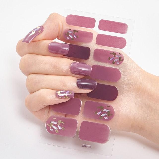 Patterned Nails With Creative Nail Polish Nail Polish Stickers Temporary Tattoos Kids Nails Art Decoration Nail Strips Shiny French Tip Guides Stickers French Nail Stickers Form Fringe Guides for Decoration Stencil Tools - ALLURELATION - 554, Creative Nail, curved nail stickers, DIY Decoration, French Nail, French Nail Stickers, Nail Art, Nail Polish, Nail Polish Stickers, Nail Stickers, Nail Strips, Nail Tips, Nails Art Decoration, non-toxic, Patterned Nails - Stevvex.com