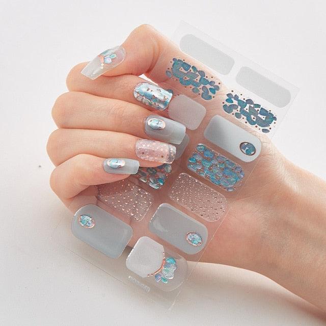 Patterned Nails With Creative Nail Polish Nail Polish Stickers Temporary Tattoos Kids Nails Art Decoration Nail Strips Shiny French Tip Guides Stickers French Nail Stickers Form Fringe Guides for Decoration Stencil Tools - ALLURELATION - 554, Creative Nail, curved nail stickers, DIY Decoration, French Nail, French Nail Stickers, Nail Art, Nail Polish, Nail Polish Stickers, Nail Stickers, Nail Strips, Nail Tips, Nails Art Decoration, non-toxic, Patterned Nails - Stevvex.com
