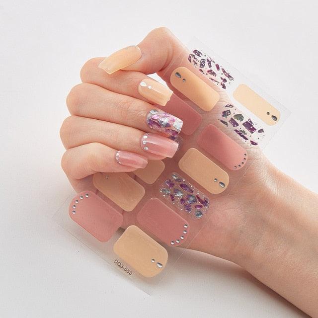 Patterned Nails With Creative Nail Polish Nail Polish Stickers Temporary Tattoos Kids Nails Art Decoration Nail Strips Shiny French Tip Guides Stickers French Nail Stickers Form Fringe Guides for Decoration Stencil Tools - ALLURELATION - 554, Creative Nail, curved nail stickers, DIY Decoration, French Nail, French Nail Stickers, Nail Art, Nail Polish, Nail Polish Stickers, Nail Stickers, Nail Strips, Nail Tips, Nails Art Decoration, non-toxic, Patterned Nails - Stevvex.com