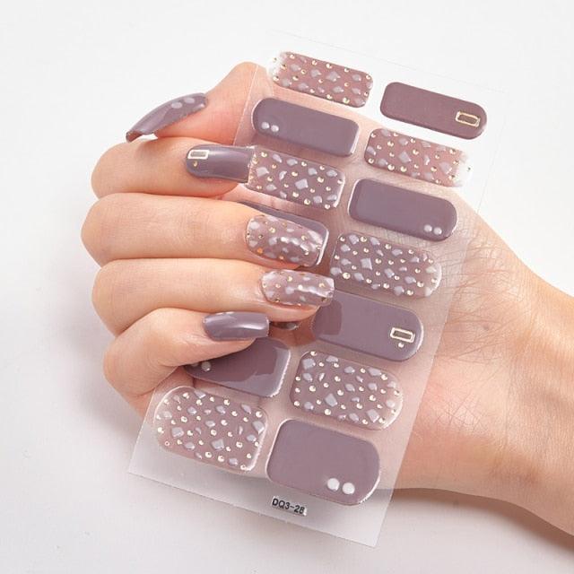 Patterned Nails With Creative Nail Polish Nail Polish Stickers Temporary Tattoos Kids Nails Art Decoration Nail Strips Shiny French Tip Guides Stickers French Nail Stickers Form Fringe Guides for Decoration Stencil Tools - ALLURELATION - 554, Creative Nail, curved nail stickers, DIY Decoration, French Nail, French Nail Stickers, Nail Art, Nail Polish, Nail Polish Stickers, Nail Stickers, Nail Strips, Nail Tips, Nails Art Decoration, non-toxic, Patterned Nails - Stevvex.com