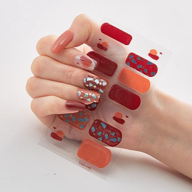Patterned Nails With Creative Nail Polish Nail Polish Stickers Temporary Tattoos Kids Nails Art Decoration Nail Strips Shiny French Tip Guides Stickers French Nail Stickers Form Fringe Guides for Decoration Stencil Tools - ALLURELATION - 554, Creative Nail, curved nail stickers, DIY Decoration, French Nail, French Nail Stickers, Nail Art, Nail Polish, Nail Polish Stickers, Nail Stickers, Nail Strips, Nail Tips, Nails Art Decoration, non-toxic, Patterned Nails - Stevvex.com