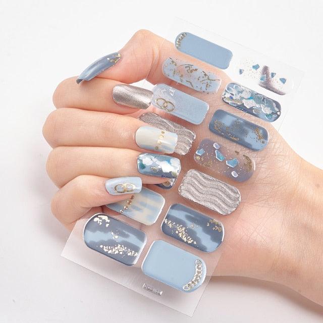 Patterned Nails With Creative Nail Polish Nail Polish Stickers Temporary Tattoos Kids Nails Art Decoration Nail Strips Shiny French Tip Guides Stickers French Nail Stickers Form Fringe Guides for Decoration Stencil Tools - ALLURELATION - 554, Creative Nail, curved nail stickers, DIY Decoration, French Nail, French Nail Stickers, Nail Art, Nail Polish, Nail Polish Stickers, Nail Stickers, Nail Strips, Nail Tips, Nails Art Decoration, non-toxic, Patterned Nails - Stevvex.com