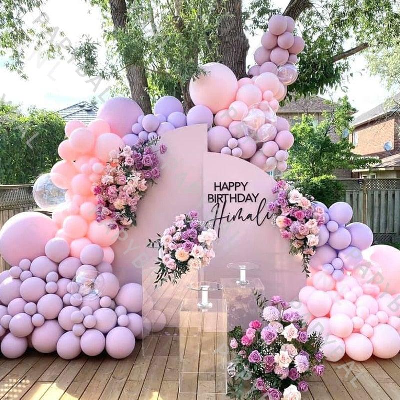 Perfect Set Of Pink Purple Balloon Set Arch Garland Kit For Wedding Birthday Anniversary Balloons For Party Decorations - STEVVEX Balloons - 90, anniversery balloons, Baby Balloons, baby pink balloons, baby shower balloons, balloon, balloons, birthday balloon, birthday theme balloons, bridal shower balloons, celebration balloons, office party balloons, purple balloons - Stevvex.com