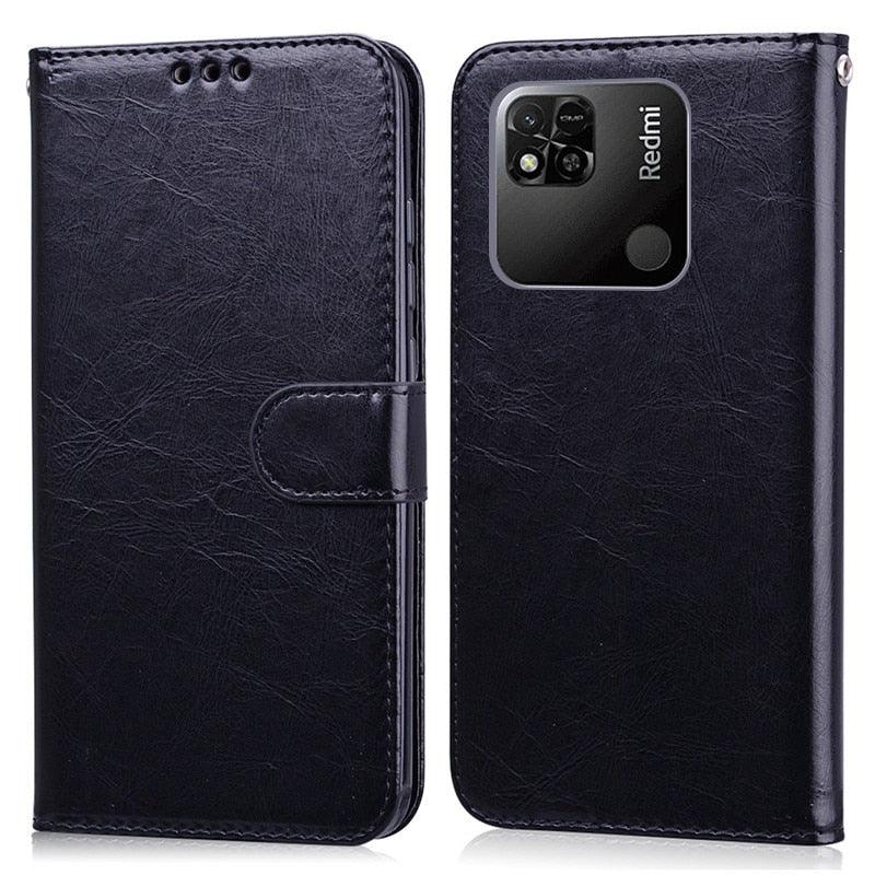 Phone Case Card Holder Slot Retro Striped Design Premium Leather Protective Case for Xiaomi 10A Case Luxury For Xiaomi Redmi 10A Phone Case Soft Silicone Leather Wallet Case For Redmi10A 10 A Flip Cover