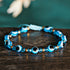 Pinky Promise Blue Bracelet Sets Colorful Crystal Bead Rope Chain Lucky Couple Bracelets Colorful Eye Bracelets Handmade Braided Rope Bracelets For Women Friendship Charm Jewelry