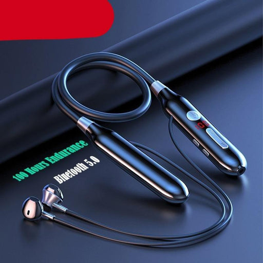 Playback Bluetooth Headphone Bass Wireless Headphones Sport Stereo Bluetooth Earphone Neckband Music Headset Updated Design with Industry Leading Sound & Improved Comfort, Long Wireless Range, Up to 24 Hours of Talk Time